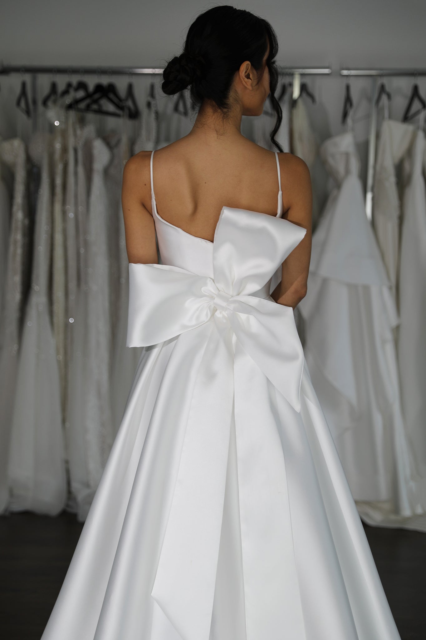 knotted dramatic mikado bridal bow