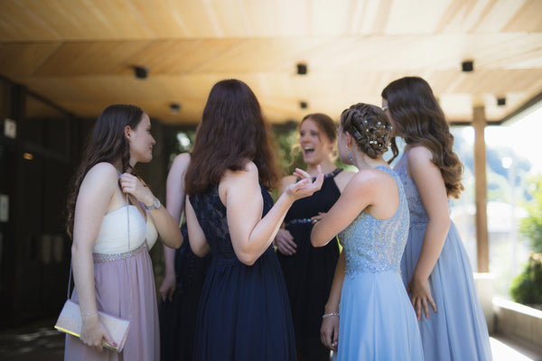 bridesmaids standing in a group