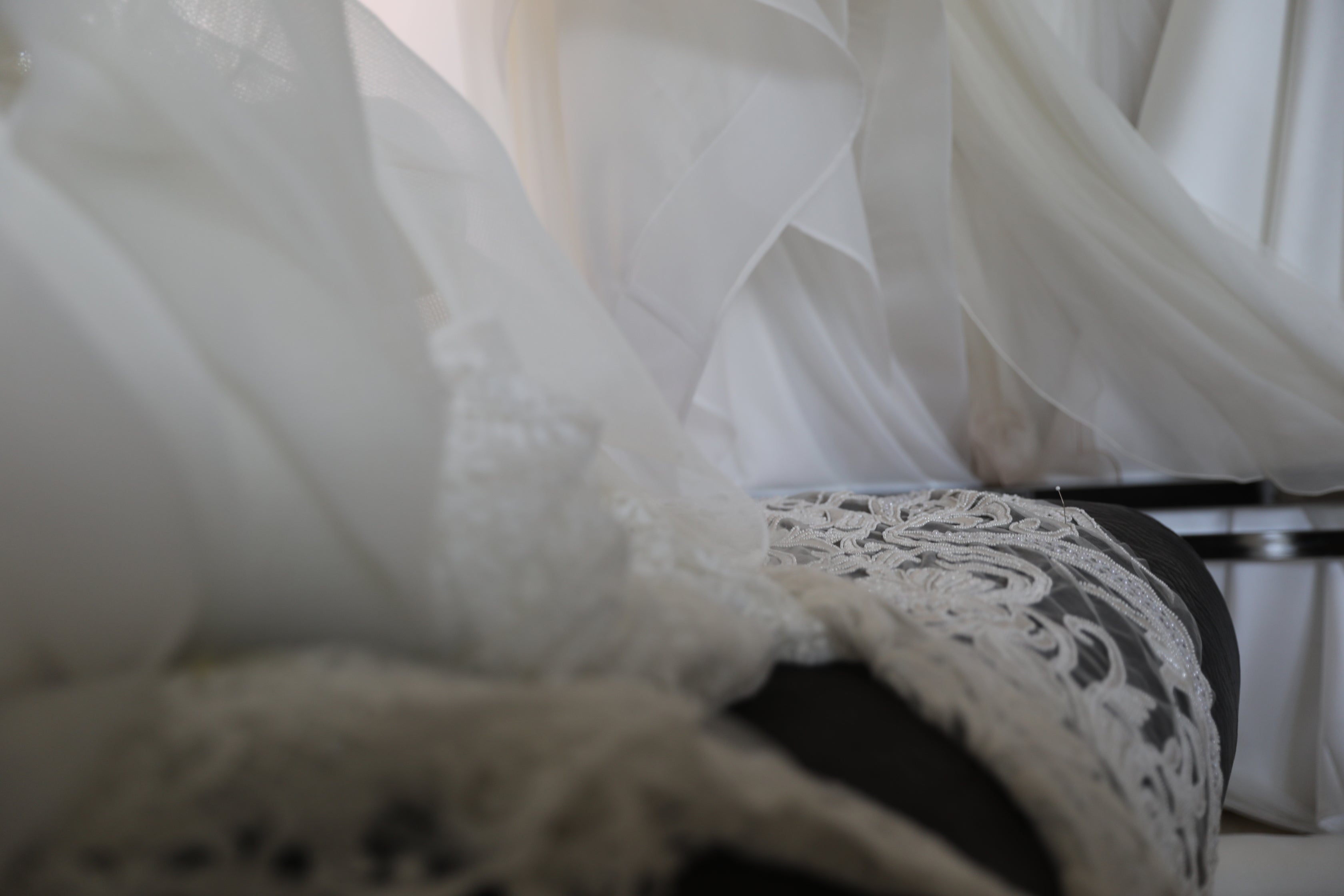fabrics and wedding dresses at curve bridal boutique wedding store in Brisbane
