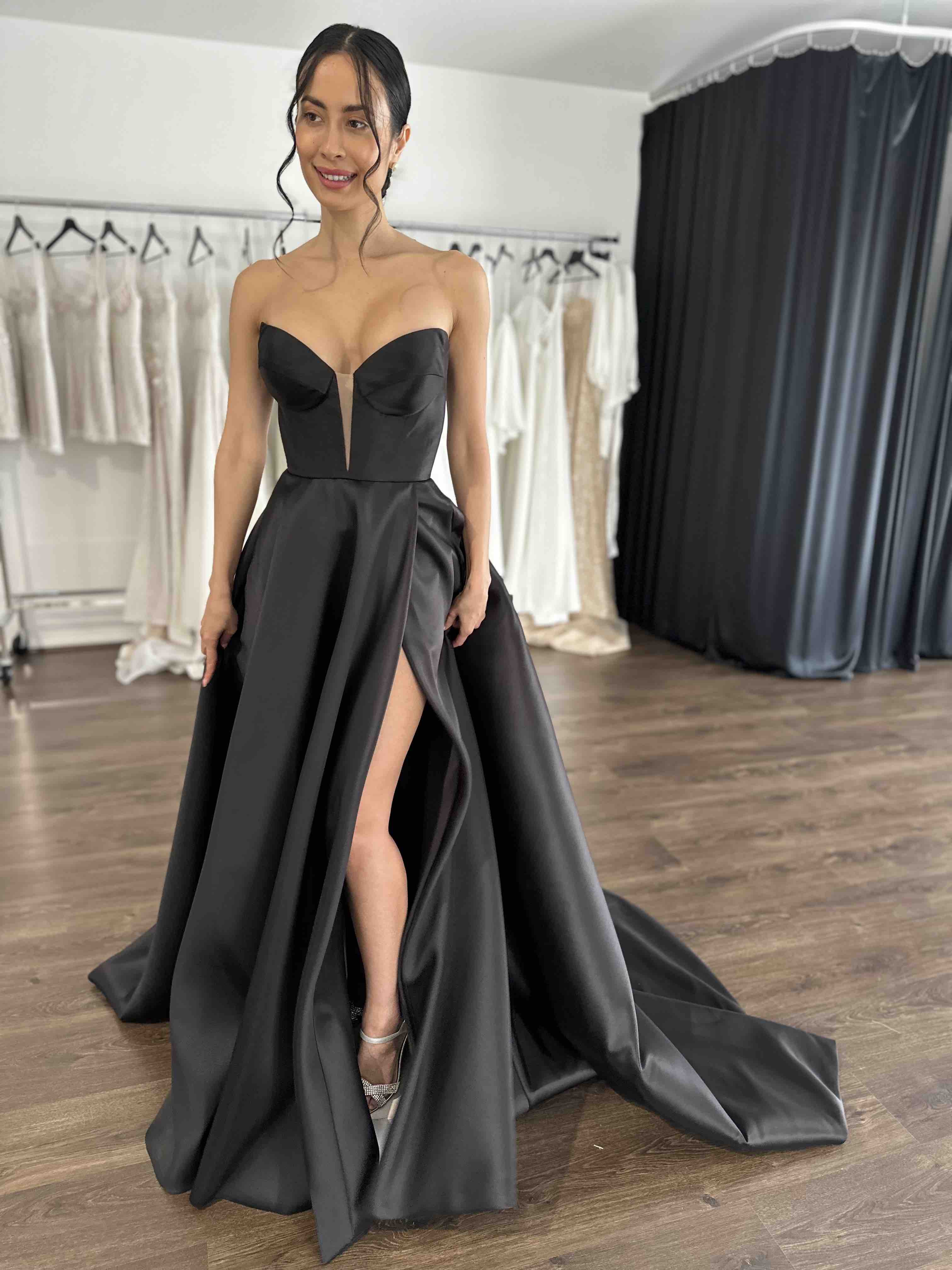 Black formal gown online