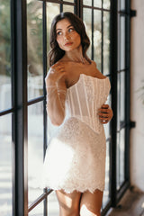 lace bridal skirt and intricate top