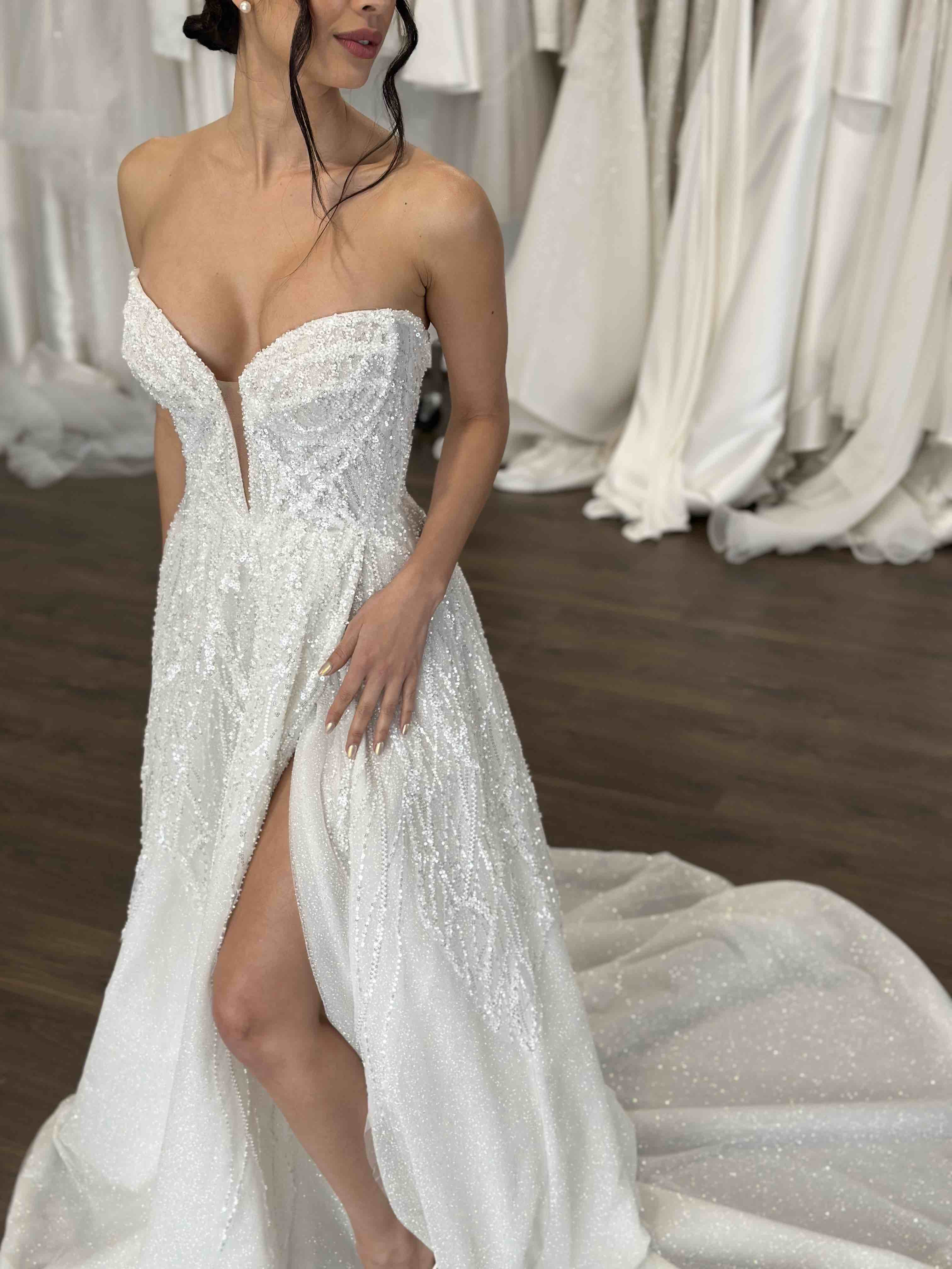 Megan Sparkle Beaded Wedding Gown