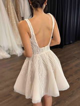 u-back wedding dress crafted from vine lace and premium tulle