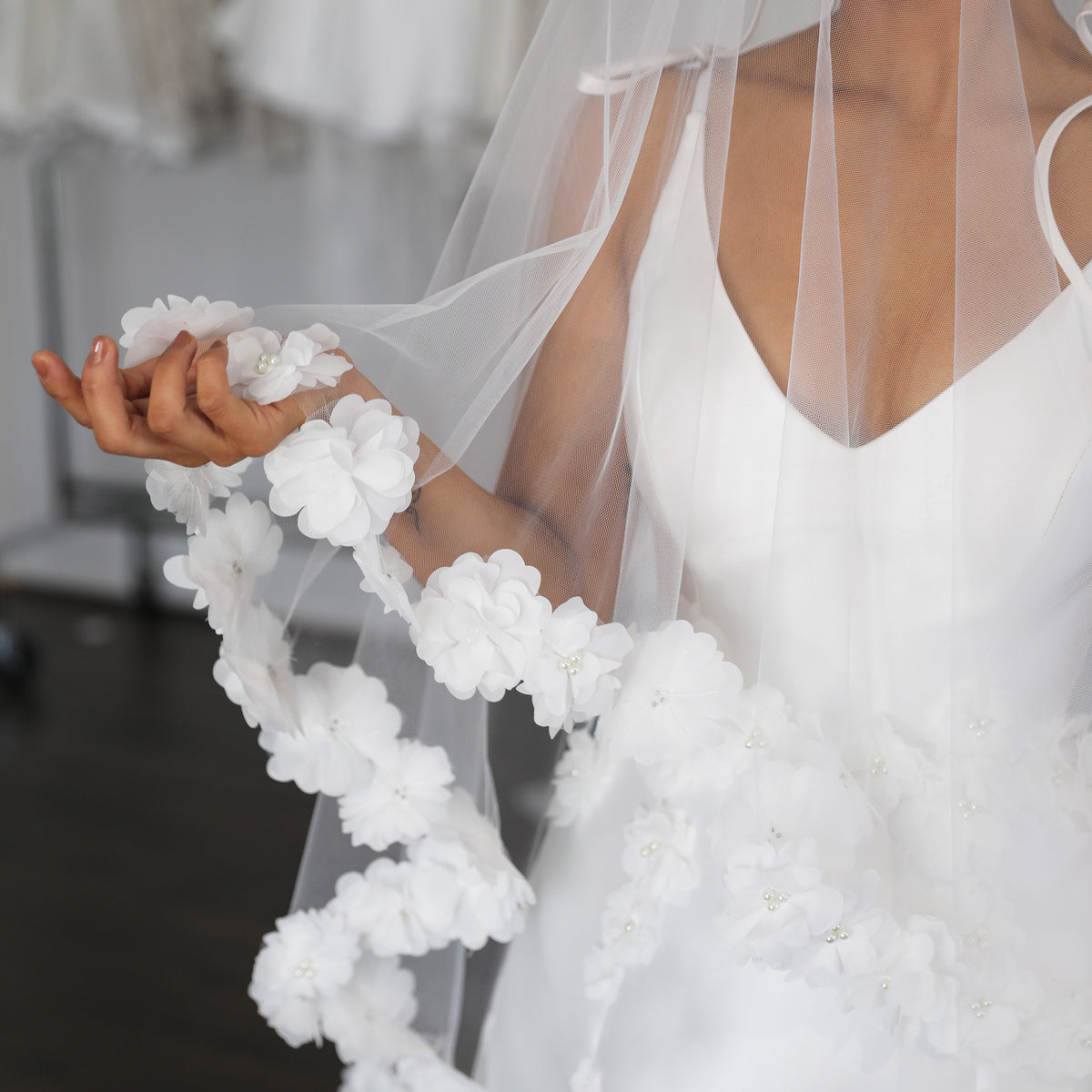 Aster Floral Modern Romantic Veil by Euphorie Studios 