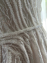 lace details from wedding dress